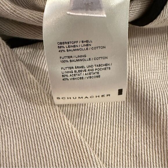 Schumacher Linen Blend Collarless Trench - Picture 6 of 10